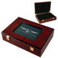 Glossy Wood Poker Chip Case (200 Chip Capacity)